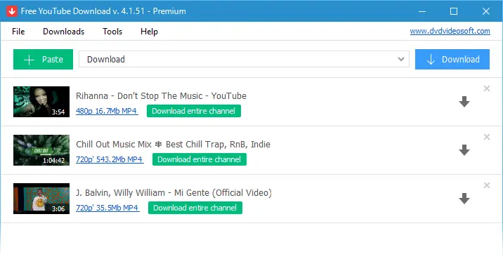 Screen Shot of Free YouTube Download For Windows